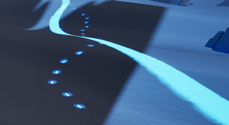 Footprint and streaks at night image